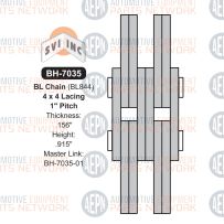 1" Pitch Leaf Chain 4x4 | BH-7035 | Drive Chain BL844