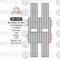 1" Pitch Leaf Chain 4x6 | BH-7036 | Drive Chain BL846