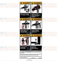 Two Post Surface Lift Warning Decal | BH-7077-61B | SVI Exclusive