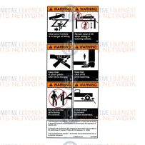 Four Post Surface Lift Warning Decal | BH-7077-61C | SVI Exclusive