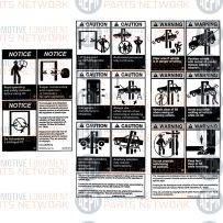 Warning Label Set | BH-7504-59 | Rotary FA572