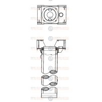 12-5/8" Front Cyl Assy Recess man leg | BH-9771-72 | Rotary 