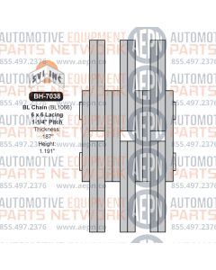 1-1/4" Pitch Leaf Chain 6x6 | BH-7038 | Drive Chain BL1066