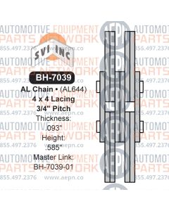 3/4" Pitch Leaf Chain 4x4 | BH-7039 | Drive Chain AL644