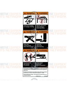 Four Post Surface Lift Warning Decal | BH-7077-61C | SVI Exclusive