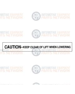 Caution Keep Clear Decal | BH-7077-61G | SVI Exclusive
