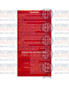 Decal Warning Label | BH-7207-62 | Benwil 300413