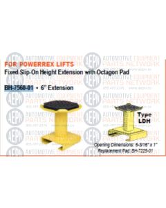 6" Slip-On Height Ext- Set of 4 | BH-7560-01-4 | Powerrex 