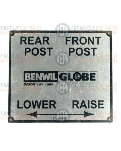 Nameplate - Valve Pit | BH-9415-40 | Globe 43702