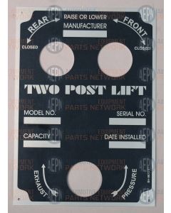 Nameplate EC-102 Std | BH-9670-57 | Weaver S-12260